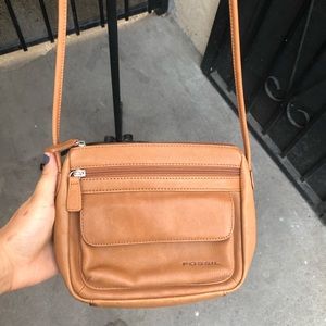 Fossil leather crossbody bag